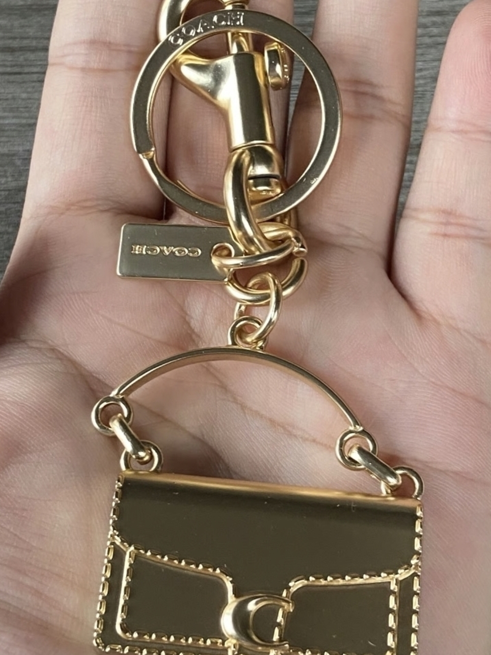 C Tabby Bag  Key Charm